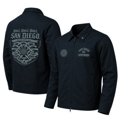 San Diego FC Paper Planes Unisex Full-Zip Work Jacket - Navy