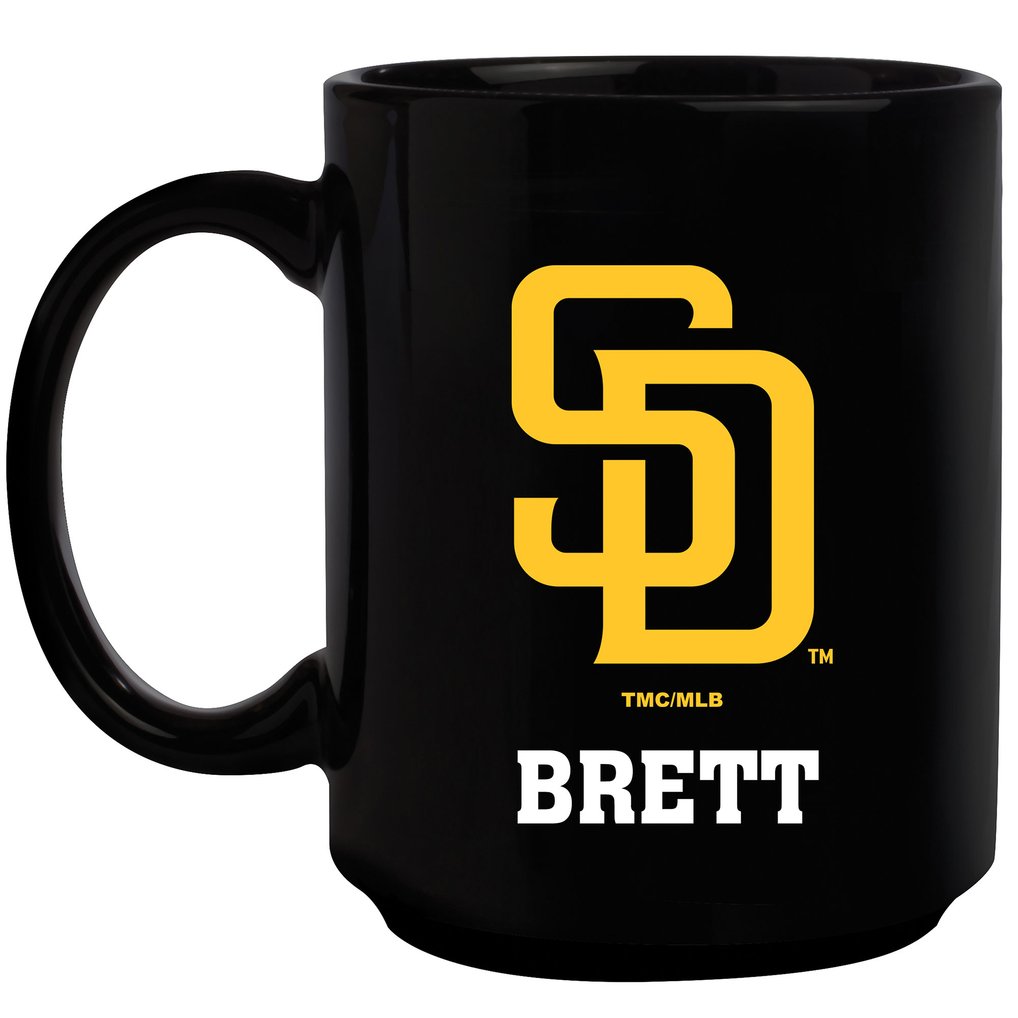 San Diego Padres 15oz. Personalized Mug - Black