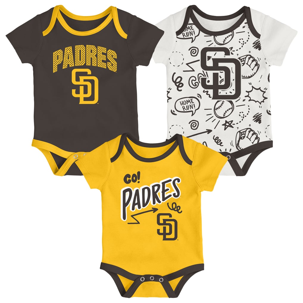 San Diego Padres Outerstuff Infant All Day Play Three-Piece Bodysuit Set