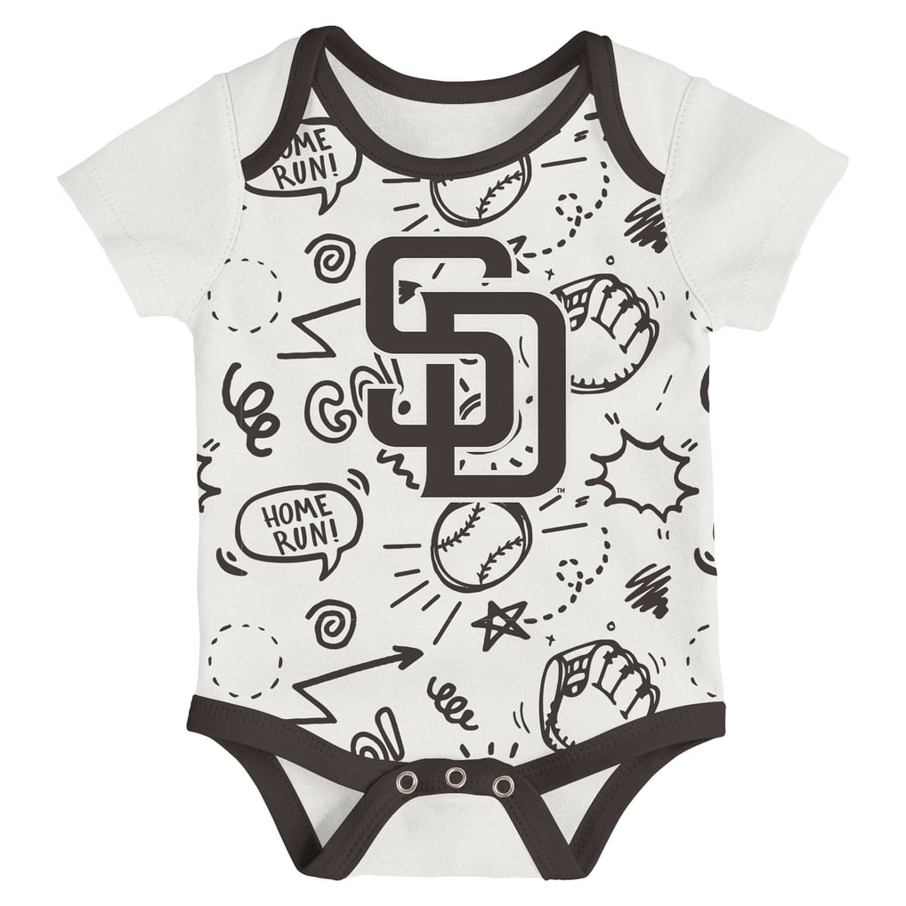 San Diego Padres Outerstuff Infant All Day Play Three-Piece Bodysuit Set