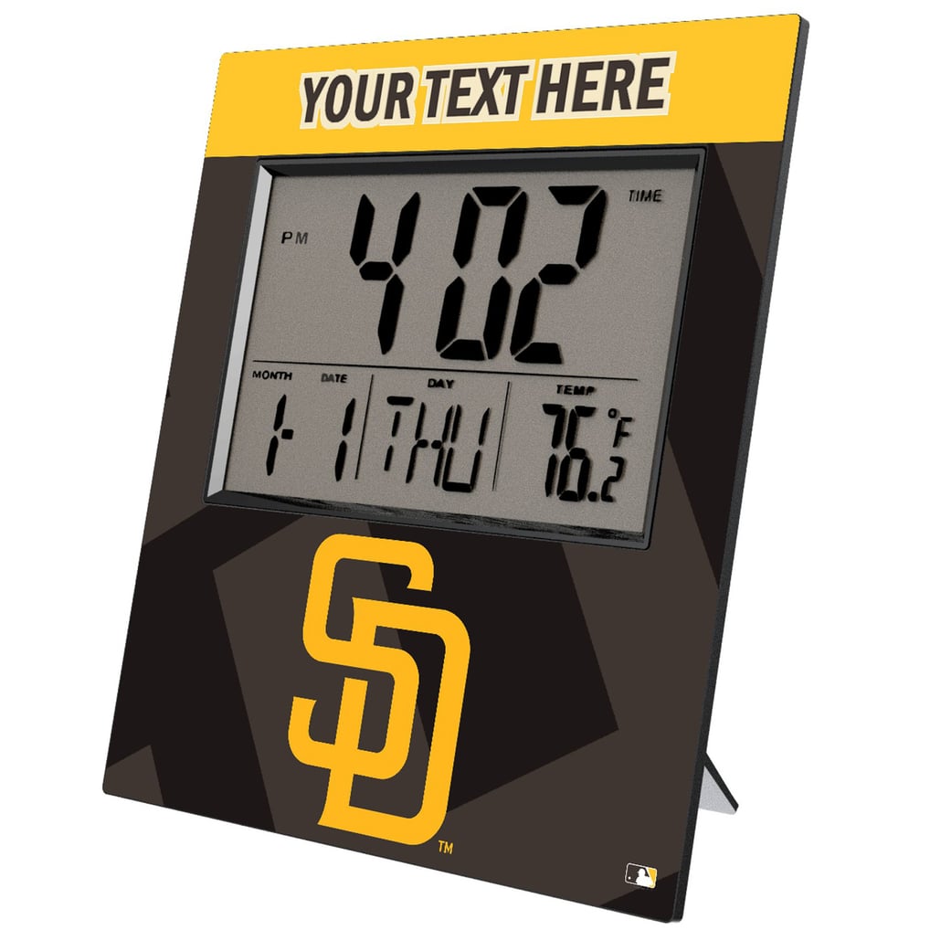 San Diego Padres Keyscaper Personalized Digital Desk Clock