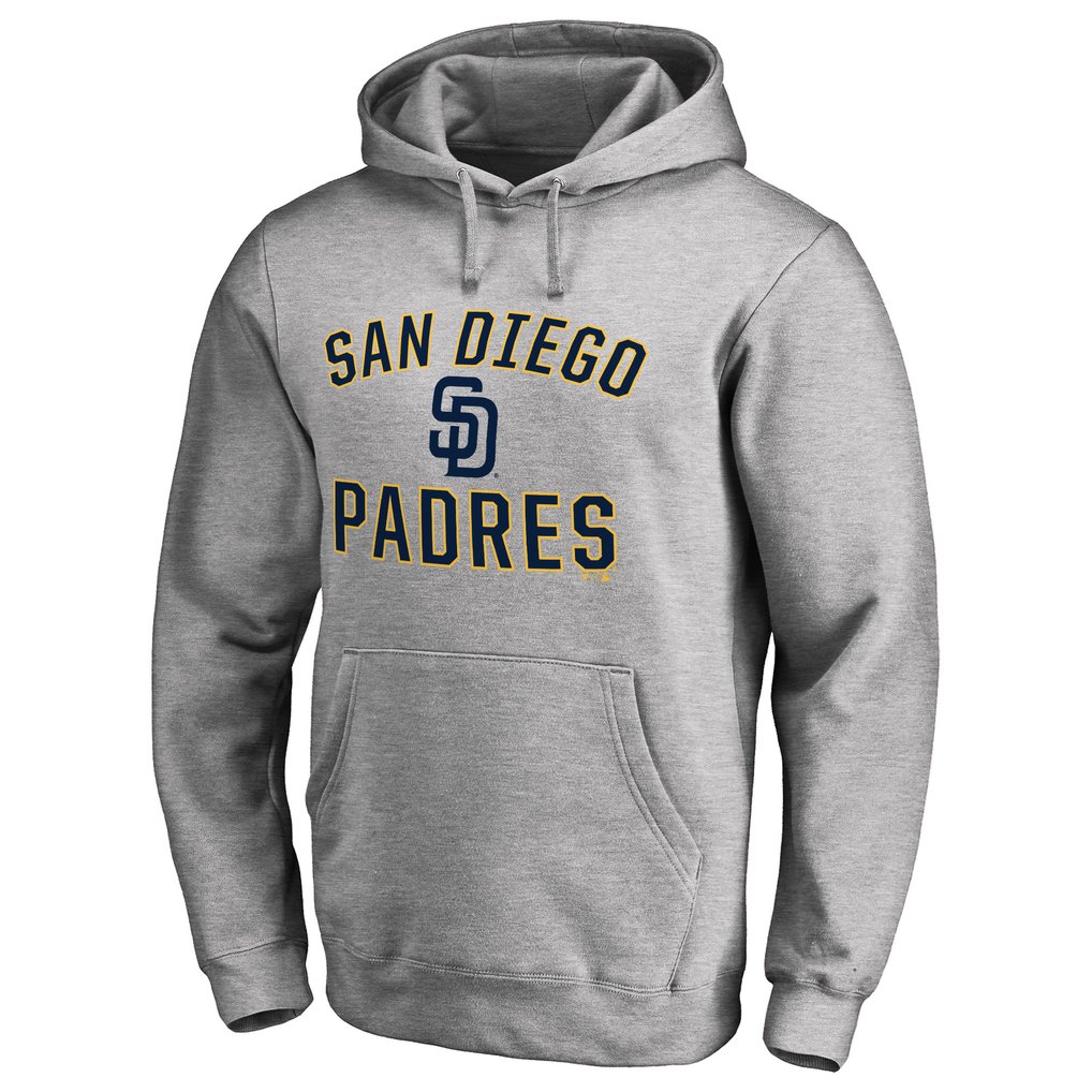 San Diego Padres Victory Arch Pullover Hoodie - Ash