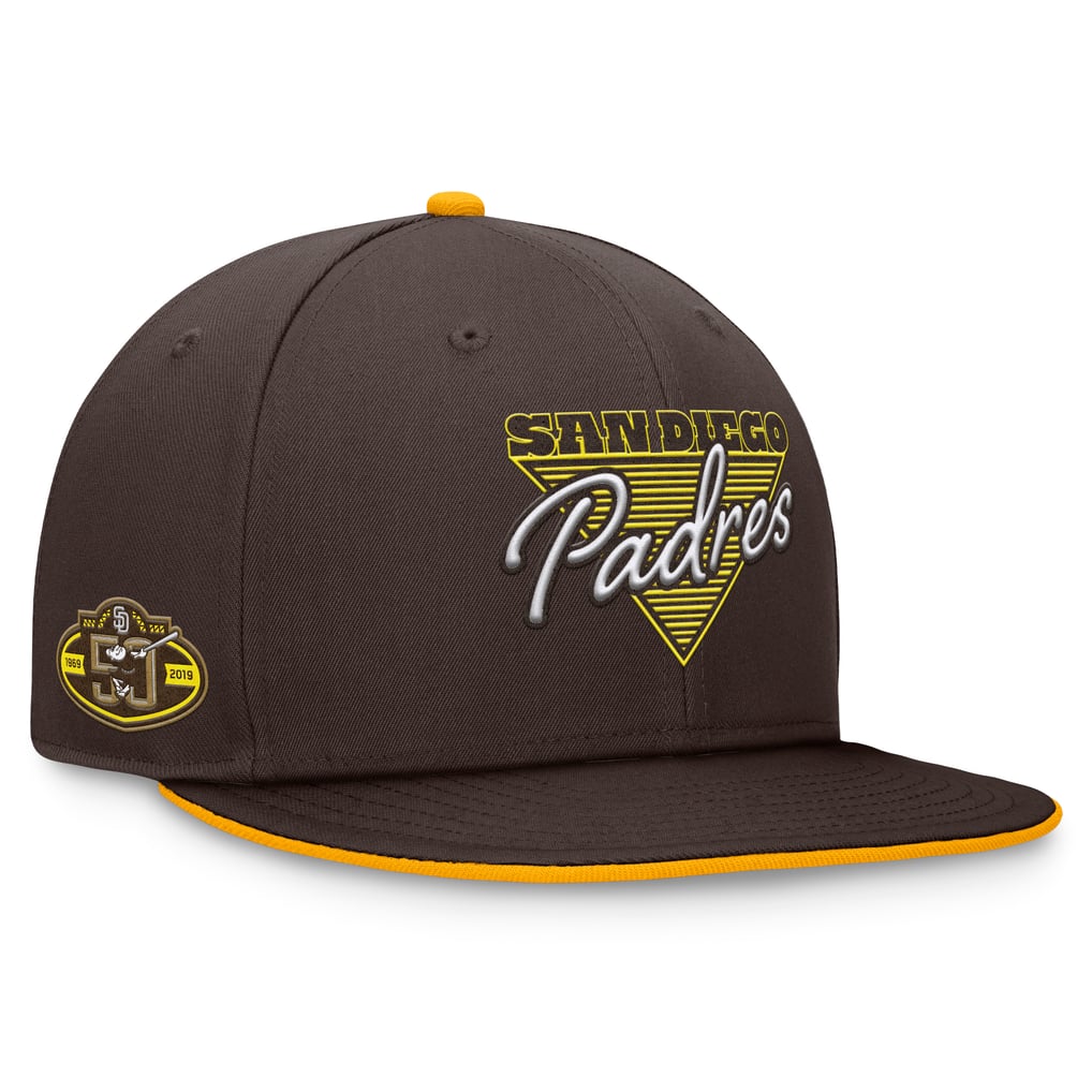 San Diego Padres Fanatics Fundamental Tri-Script Fitted Hat - Brown