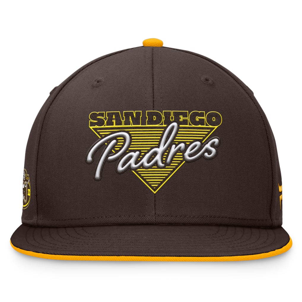 San Diego Padres Fanatics Fundamental Tri-Script Fitted Hat - Brown