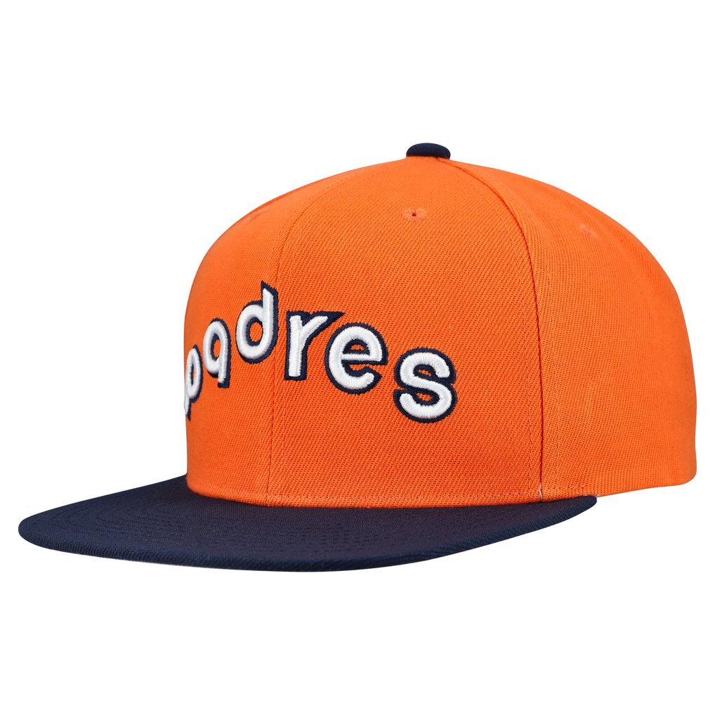 San Diego Padres Mitchell & Ness Cooperstown Collection Basic Flip Snapback Hat - Orange