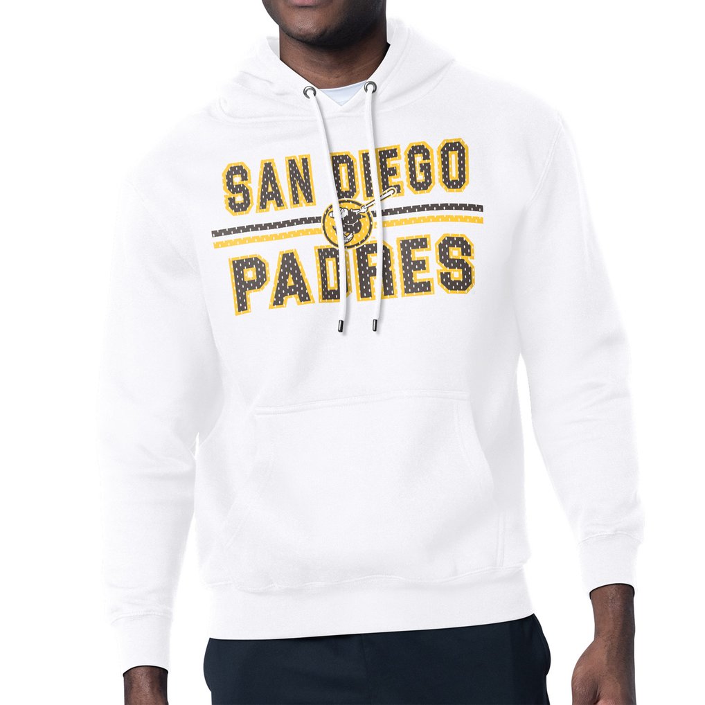 San Diego Padres Starter Team Mesh Print Graphic Pullover Hoodie - White
