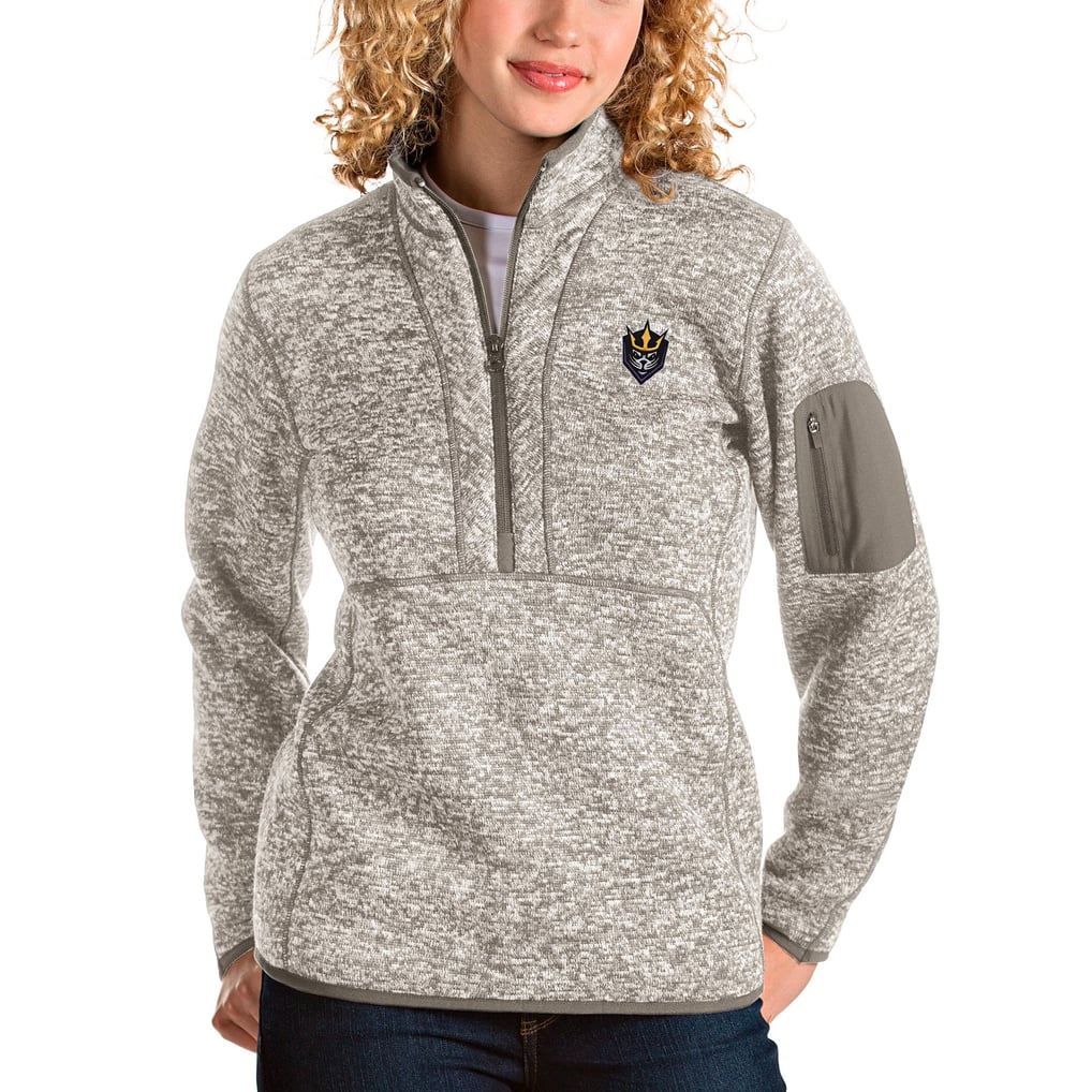 San Diego Seals Antigua Women's Fortune Half-Zip Pullover Jacket - Heathered Gray