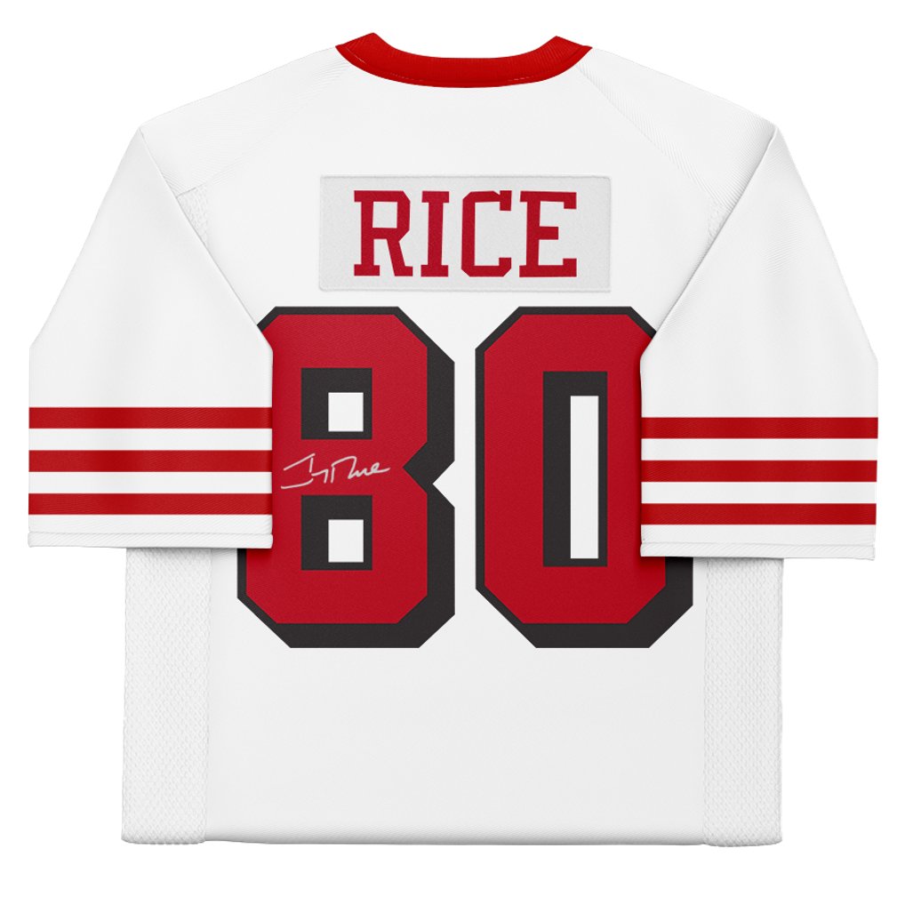Jerry Rice San Francisco 49ers Fanatics Authentic Autographed White Throwback Mitchell & Ness Authentic Jersey