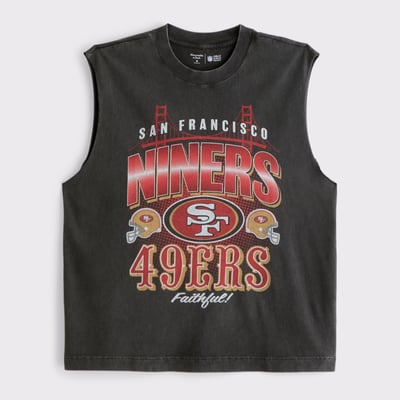 San Francisco 49ers Abercrombie & Fitch Tank Top - Black