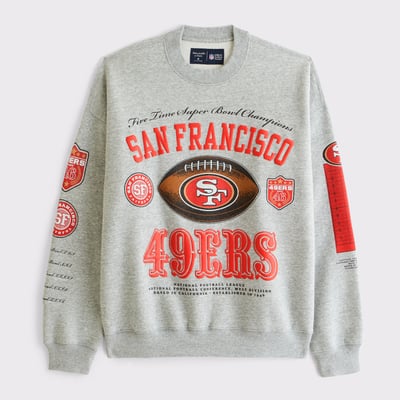San Francisco 49ers Abercrombie & Fitch Fleece Sweatshirt - Gray