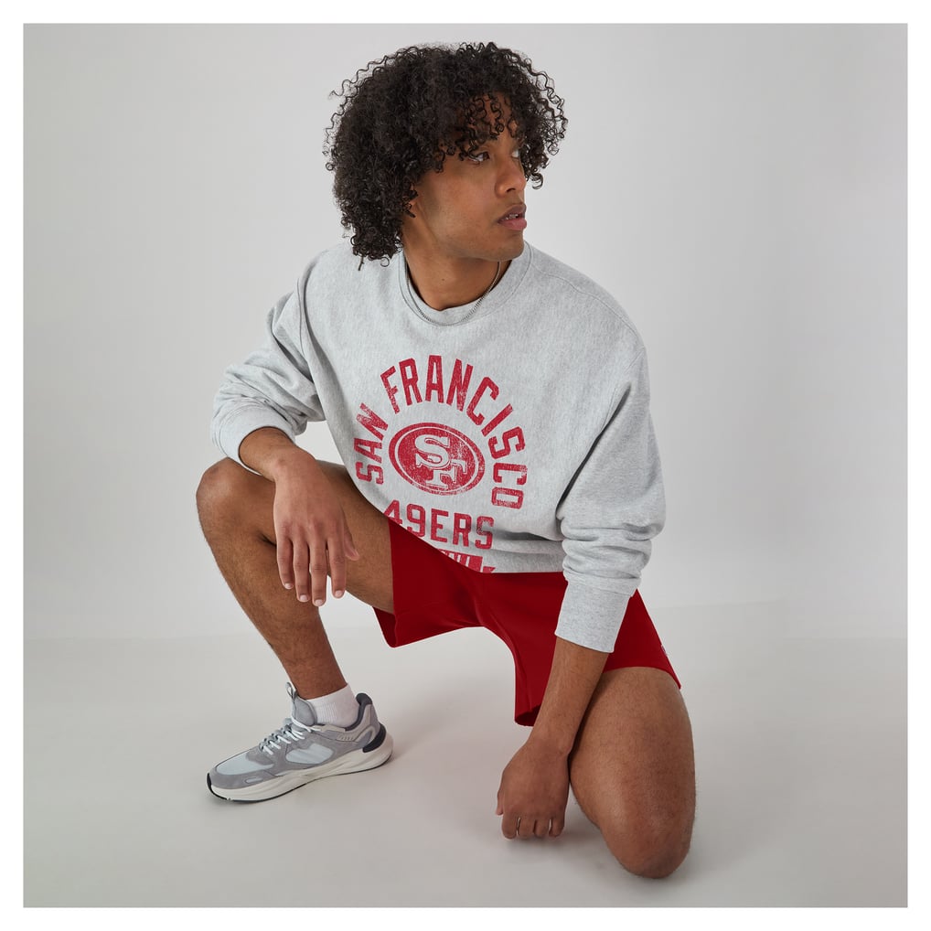  San Francisco 49ers Champion Reverse Weave Fleece Pullover Sweatshirt - Heather Gray