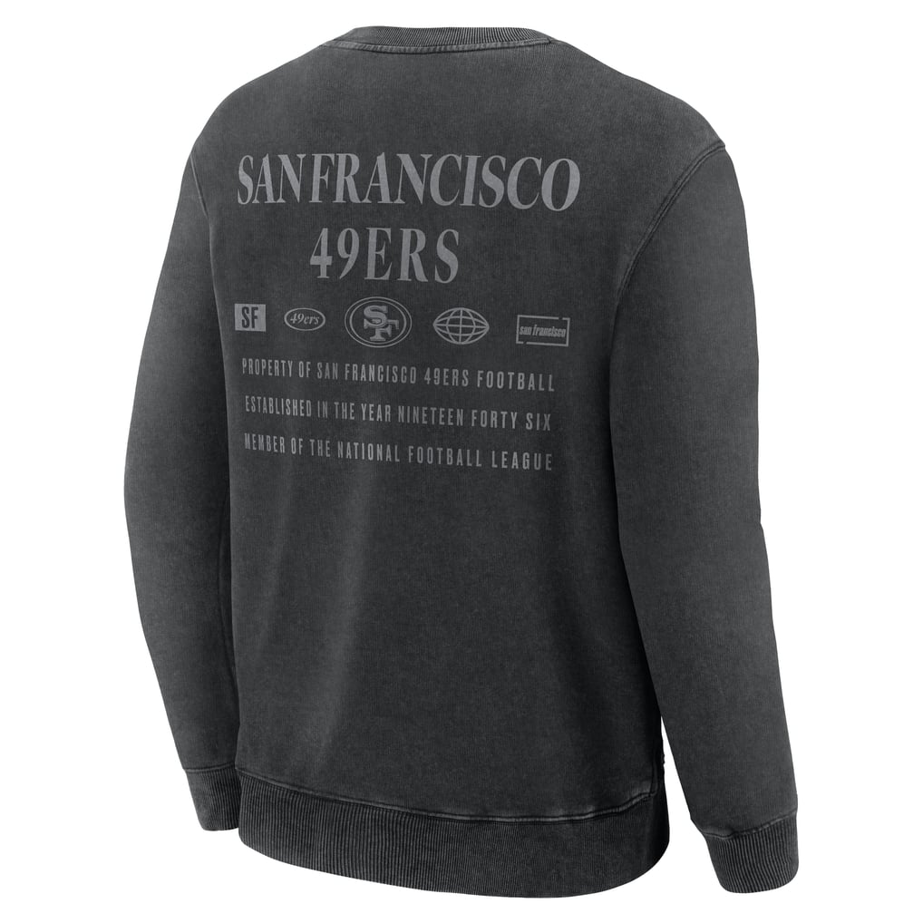 San Francisco 49ers Fanatics Deep Route Pullover Sweatshirt - Black