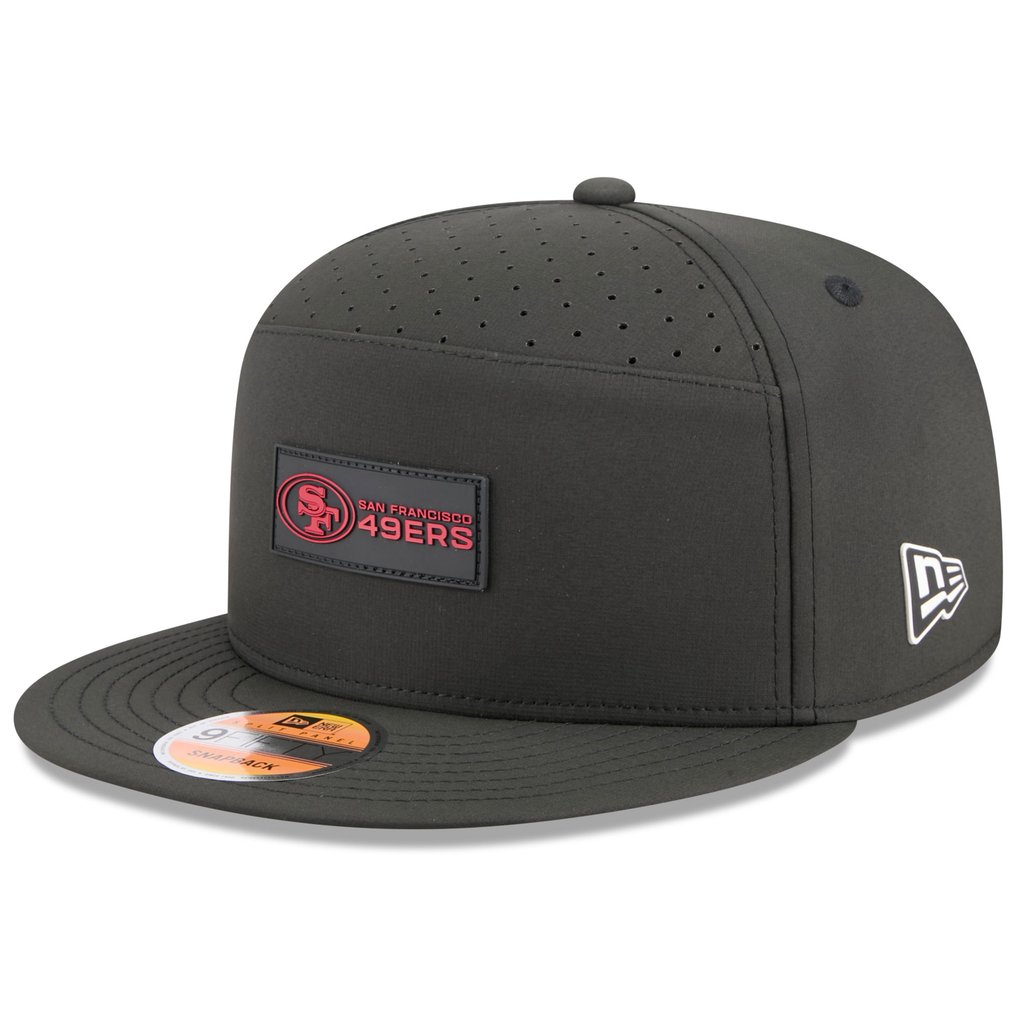 San Francisco 49ers New Era 2025 Sideline  Split Panel 9FIFTY Snapback Hat - Black