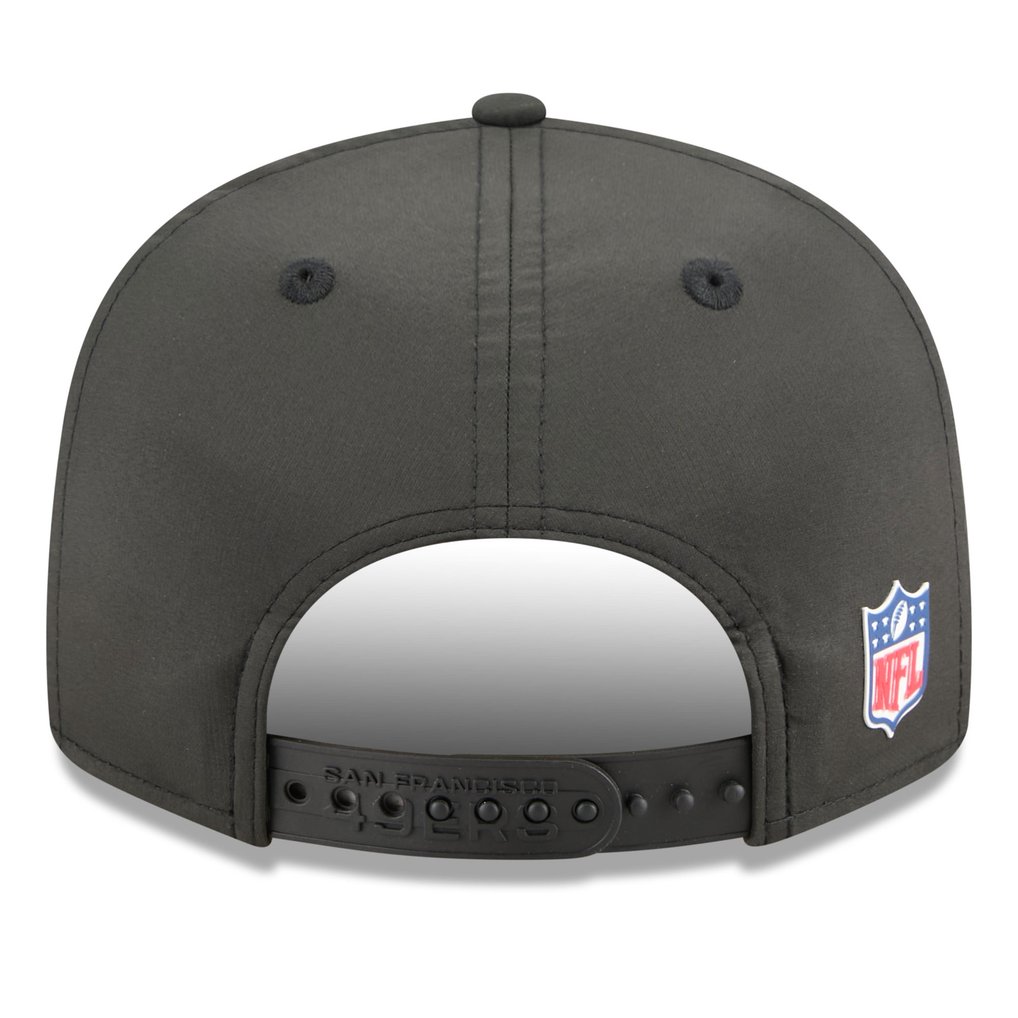San Francisco 49ers New Era 2025 Sideline  Split Panel 9FIFTY Snapback Hat - Black