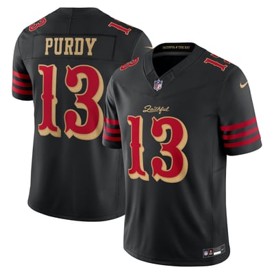 Brock Purdy San Francisco 49ers Nike 2025 Rivalries Collection Stitched Limited Jersey - Black