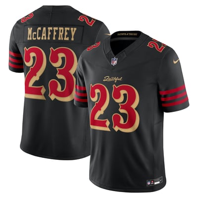 Christian McCaffrey San Francisco 49ers Nike 2025 Rivalries Collection Stitched Limited Jersey - Black