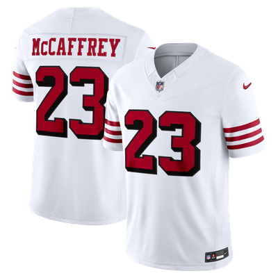 Christian McCaffrey San Francisco 49ers Nike Alternate Vapor F.U.S.E. Stitched Limited Jersey - White