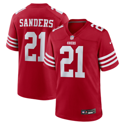 Deion Sanders San Francisco 49ers Nike Team Retired Player Game Jersey -  Scarlet
