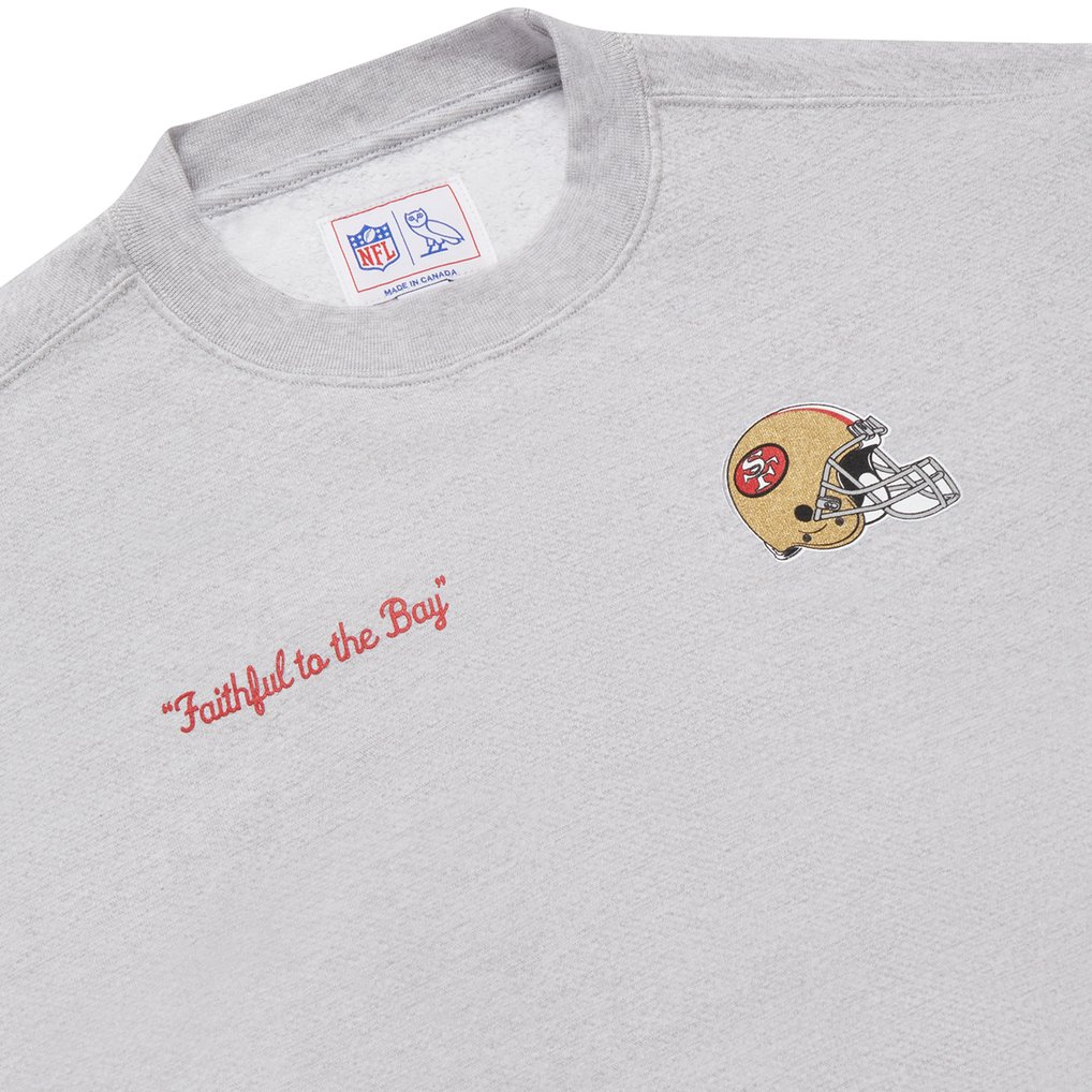 San Francisco 49ers OVO Pullover Sweatshirt - Heather Gray