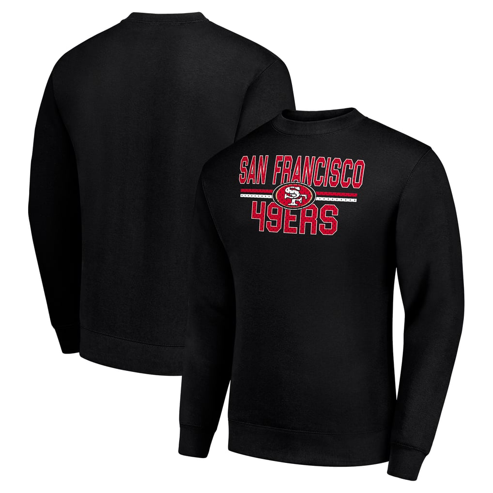 San Francisco 49ers Starter Team Mesh Print Graphic Pullover Sweatshirt - Black