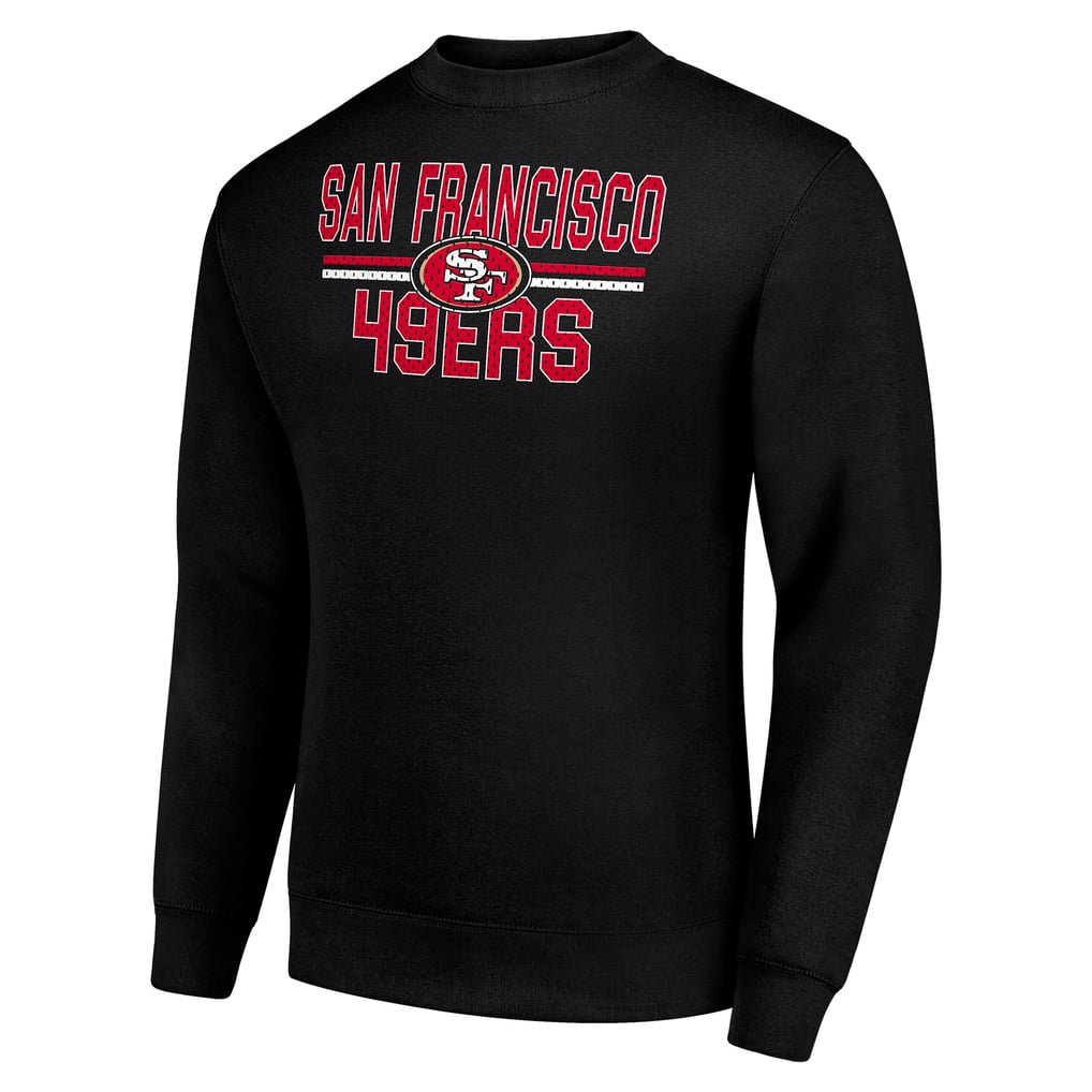 San Francisco 49ers Starter Team Mesh Print Graphic Pullover Sweatshirt - Black