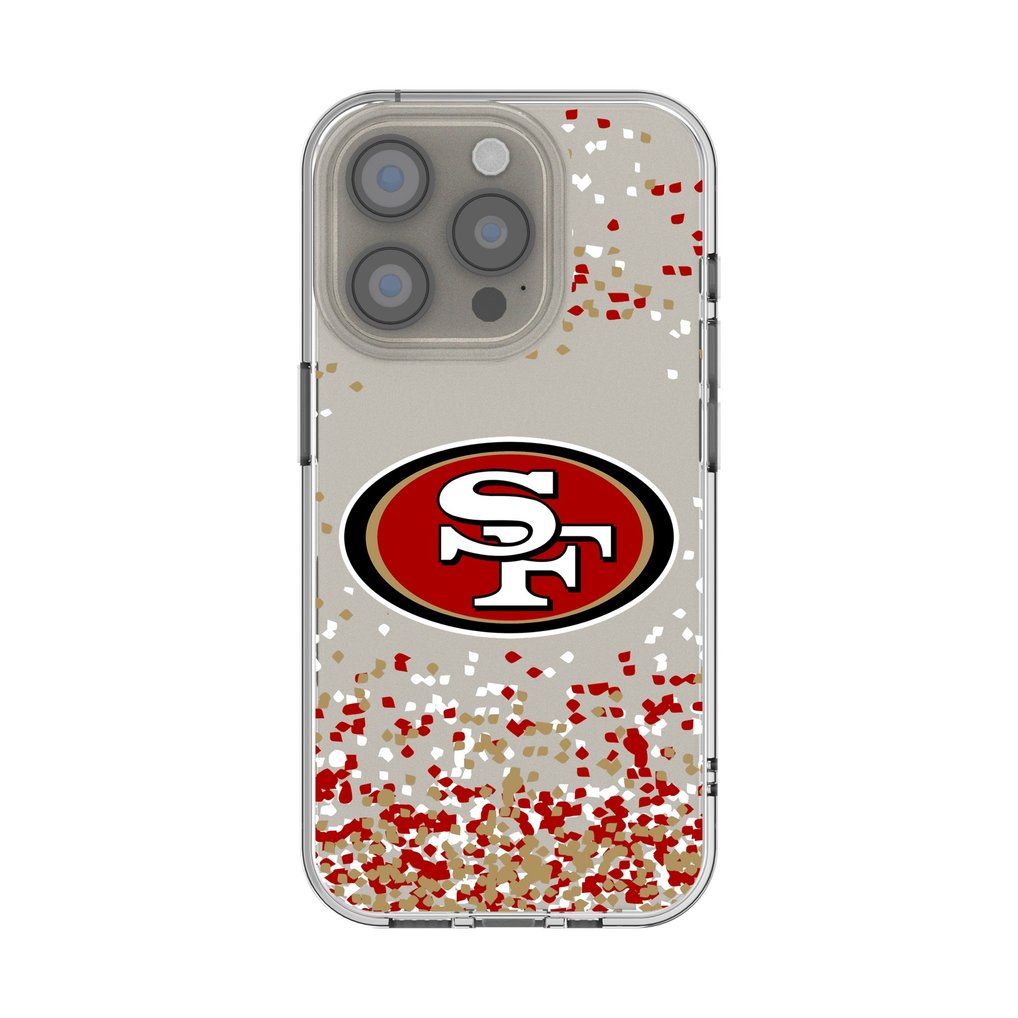 San Francisco 49ers iPhone Clear Case with Confetti Design