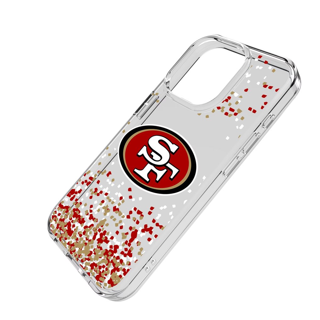 San Francisco 49ers iPhone Clear Case with Confetti Design