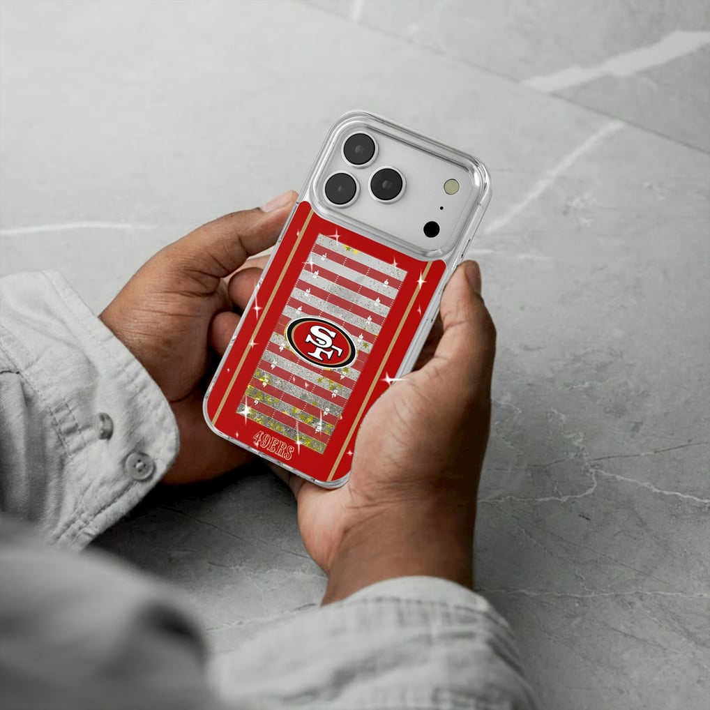 San Francisco 49ers iPhone Field Design Glitter Case