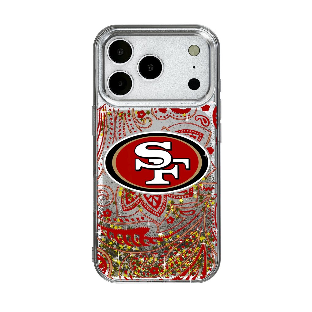 San Francisco 49ers iPhone Paisley Design Glitter Case