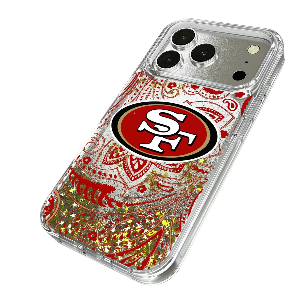 San Francisco 49ers iPhone Paisley Design Glitter Case