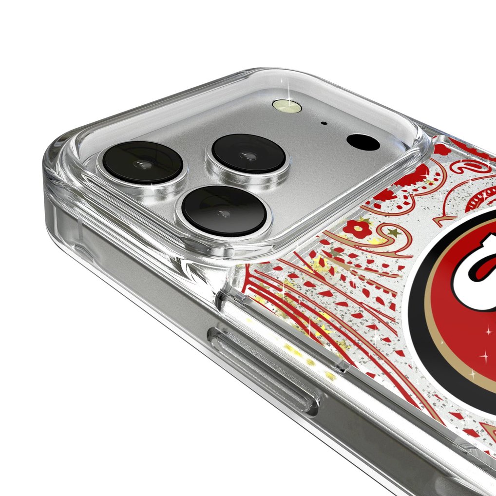 San Francisco 49ers iPhone Paisley Design Glitter Case