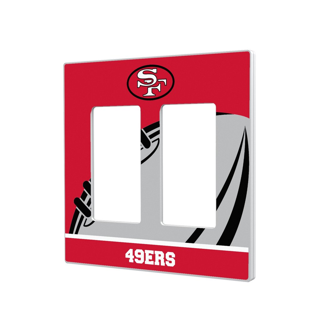 San Francisco 49ers Passtime Design Double Rocker Lightswitch Plate