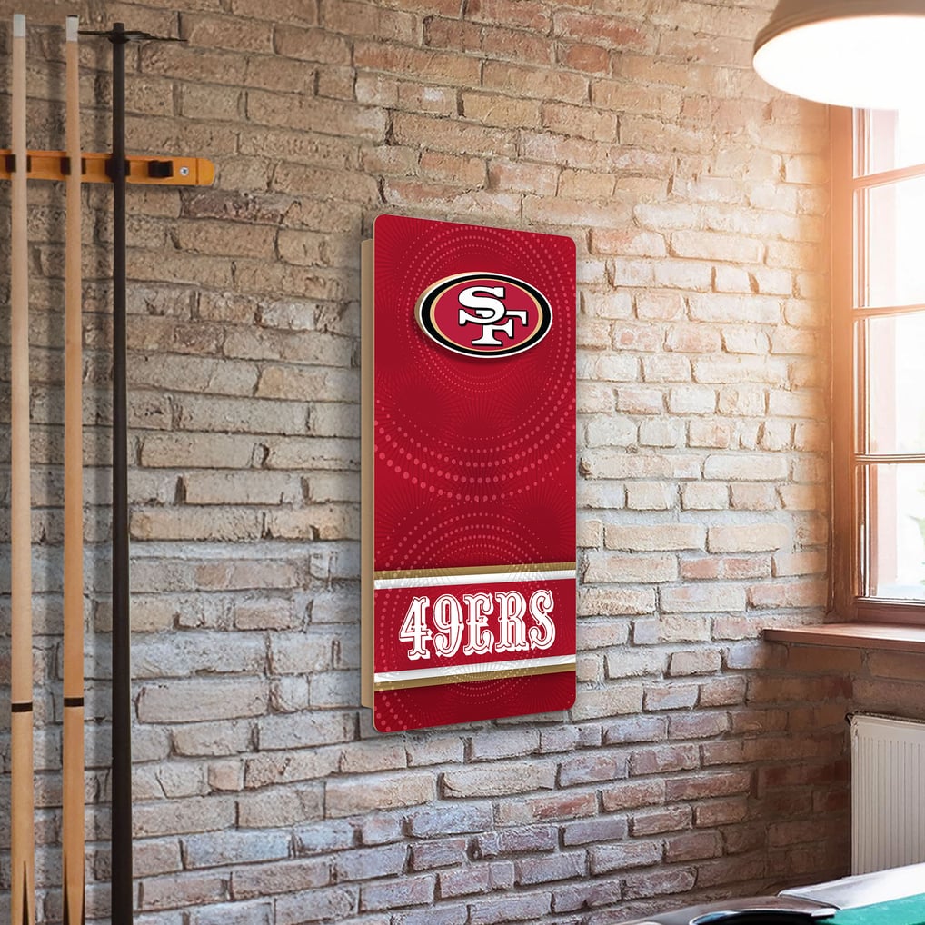 San Francisco 49ers Wall Hanging Cornhole Board