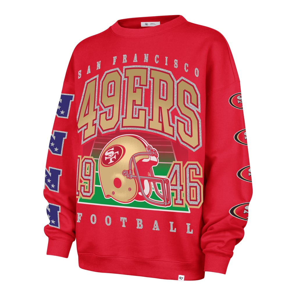  San Francisco 49ers '47 Women's Go Big Oversized Pullover Sweatshirt - Scarlet