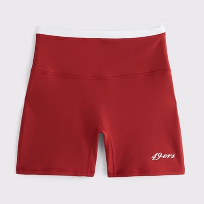 San Francisco 49ers Abercrombie & Fitch Women's YPB studioFLEX Bike Short - Scarlet