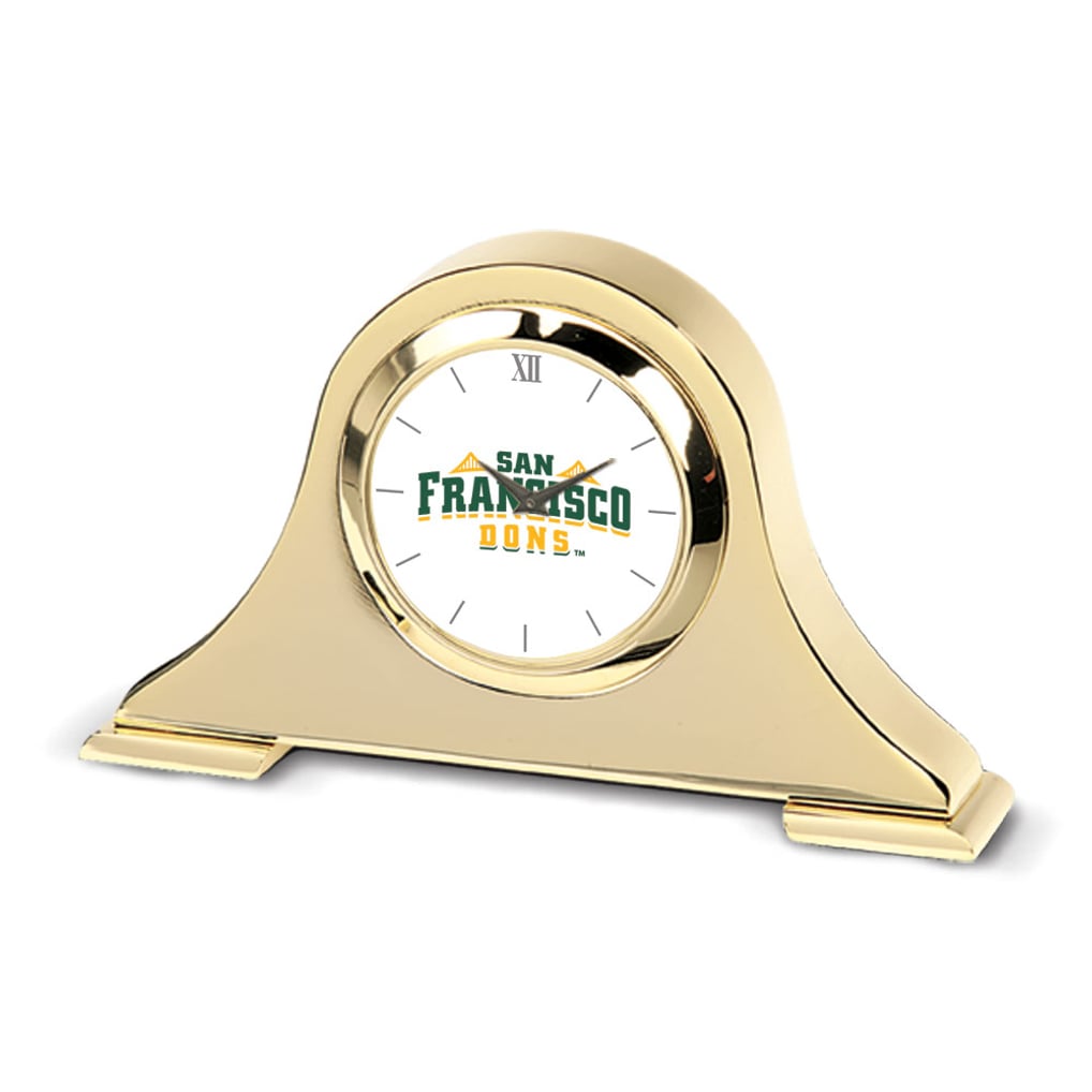 San Francisco Dons Team Napoleon Desk Clock - Gold