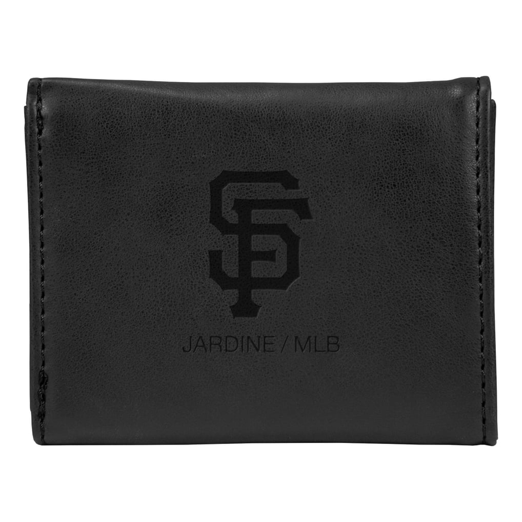San Francisco Giants Laser-Engraved Trifold Wallet - Black