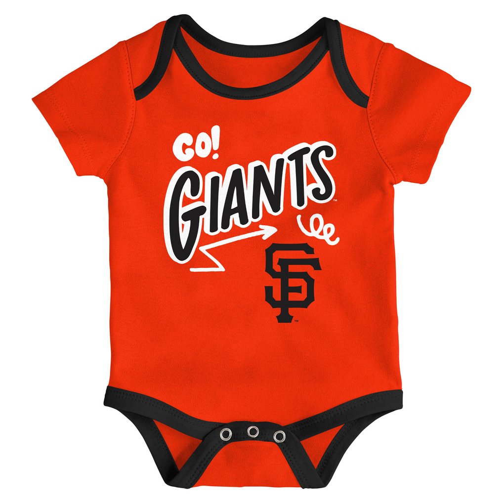 San Francisco Giants Outerstuff Infant & Newborn All Day Play Three-Piece Bodysuit Set