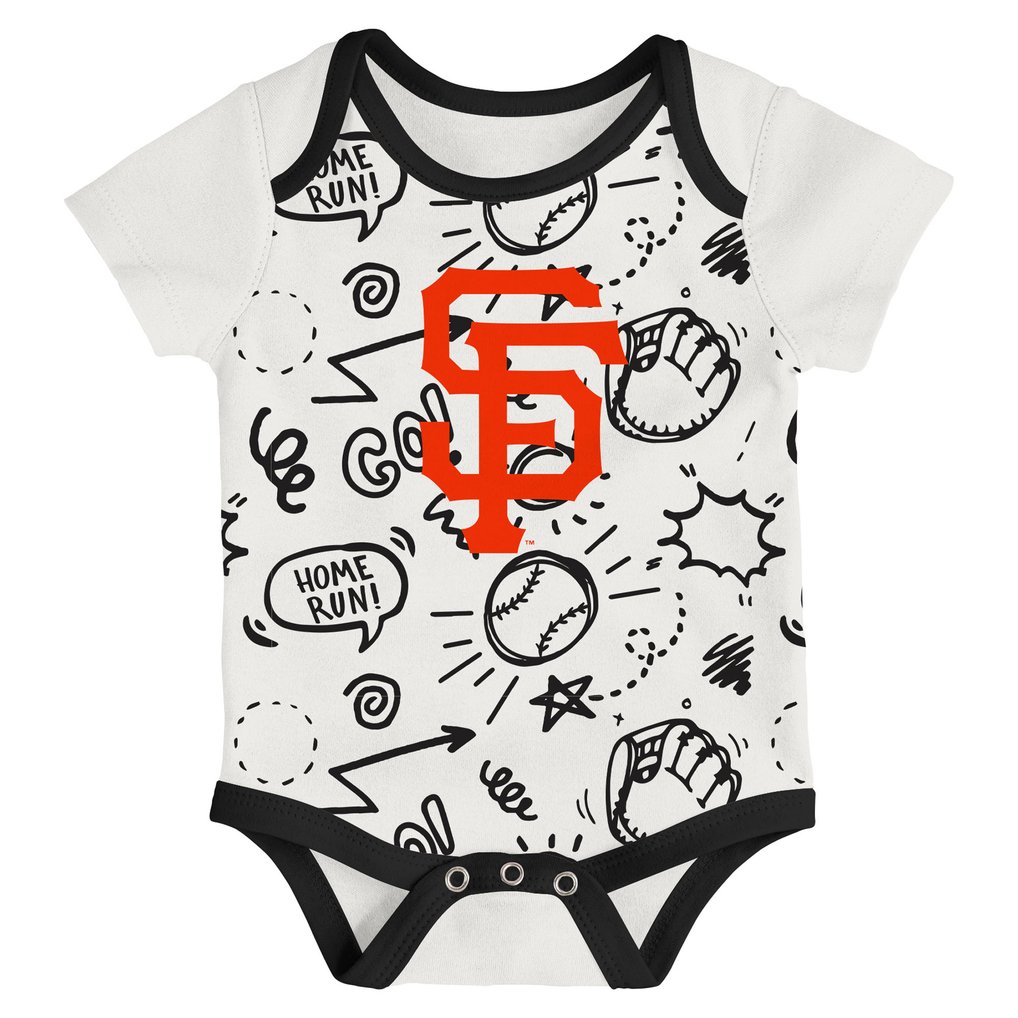 San Francisco Giants Outerstuff Infant & Newborn All Day Play Three-Piece Bodysuit Set