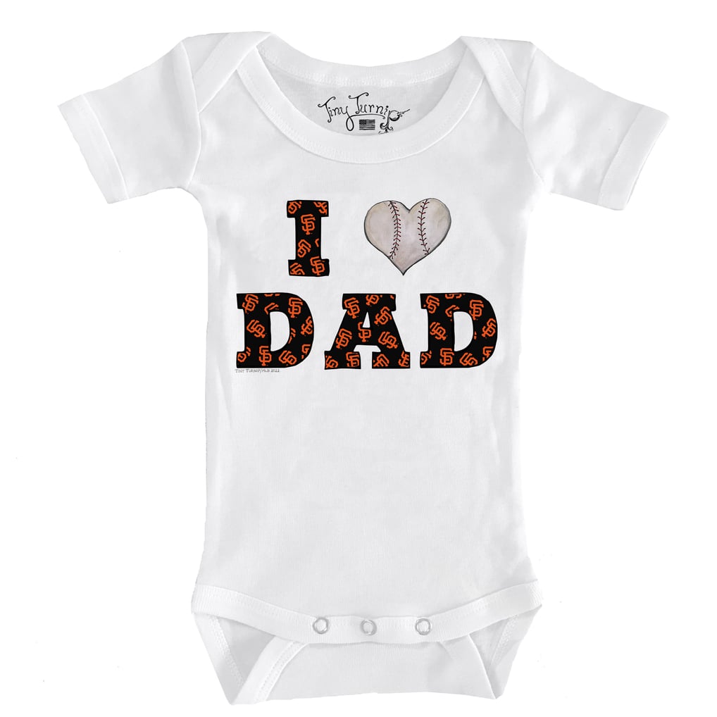 San Francisco Giants Tiny Turnip Infant I Love Dad Bodysuit - White