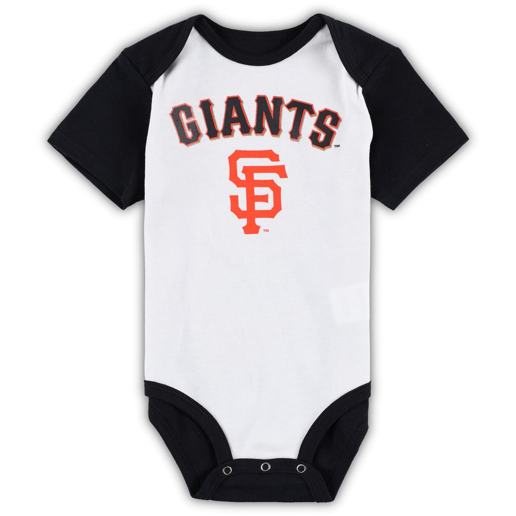 San Francisco Giants Infant Two-Pack Little Slugger Bodysuit Set - White/Heather Gray