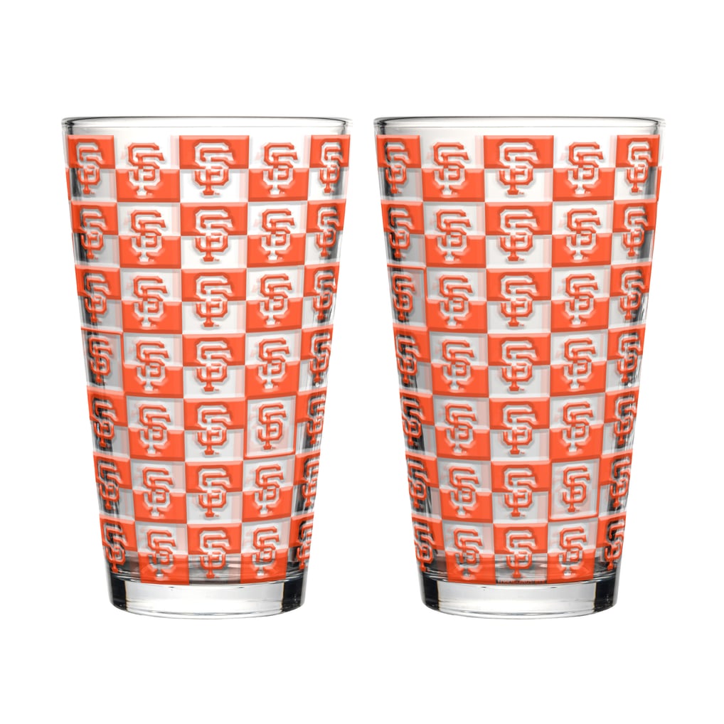 San Francisco Giants Logo Brands Two-Pack Gridiron Stained 16oz. Pint Glass Set