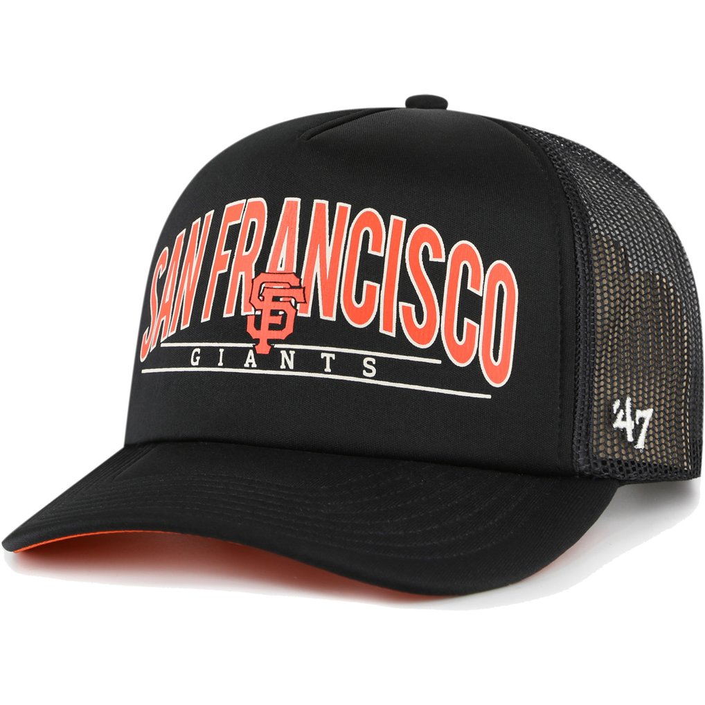 San Francisco Giants '47 Backhaul Foam Trucker Snapback Hat - Black