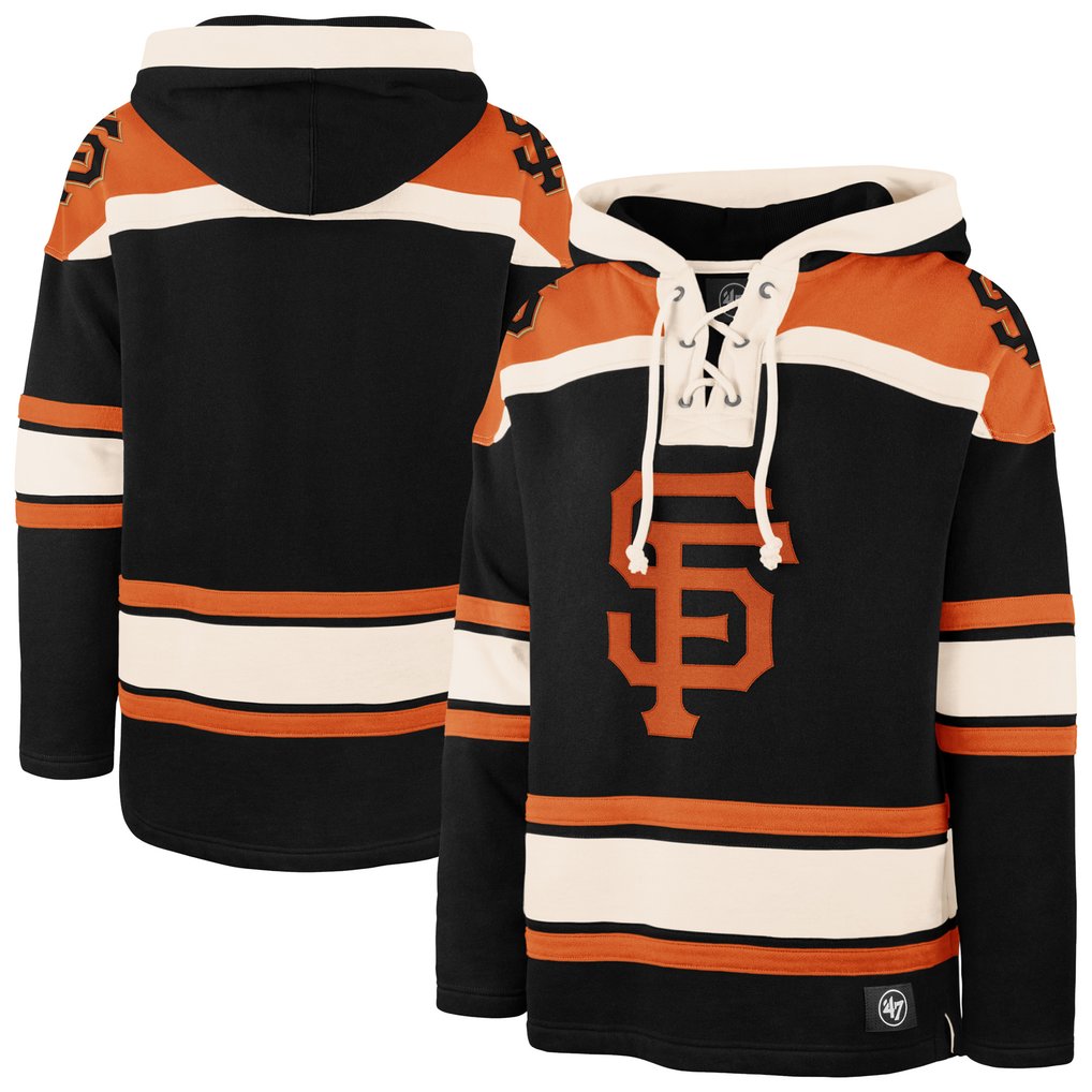 San Francisco Giants '47 Superior Lacer Pullover Hoodie - Black