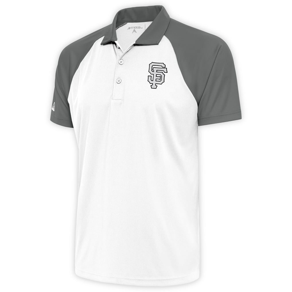 San Francisco Giants Antigua Metallic Nova Polo - White