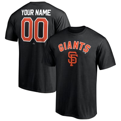 San Francisco Giants Personalized Team Winning Streak Name & Number T-Shirt - Black