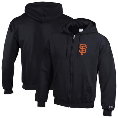 San Francisco Giants Champion Powerblend Full-Zip Hoodie - Black