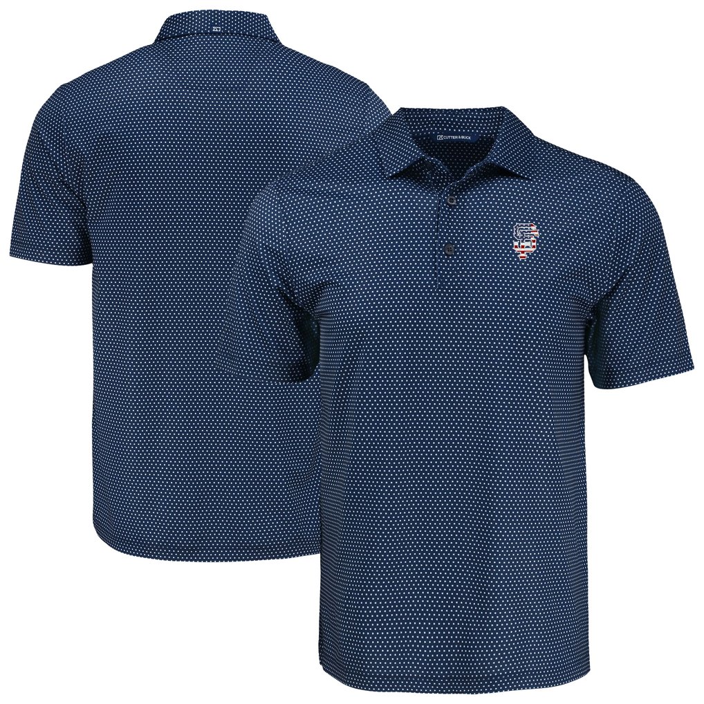 San Francisco Giants Cutter & Buck Pike Eco Shadow Check Print - Navy