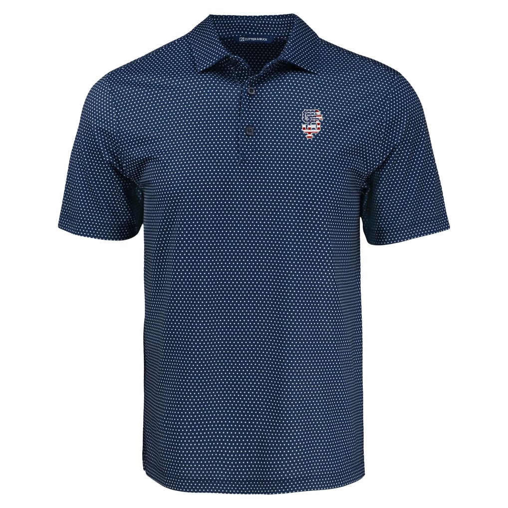 San Francisco Giants Cutter & Buck Pike Eco Shadow Check Print - Navy