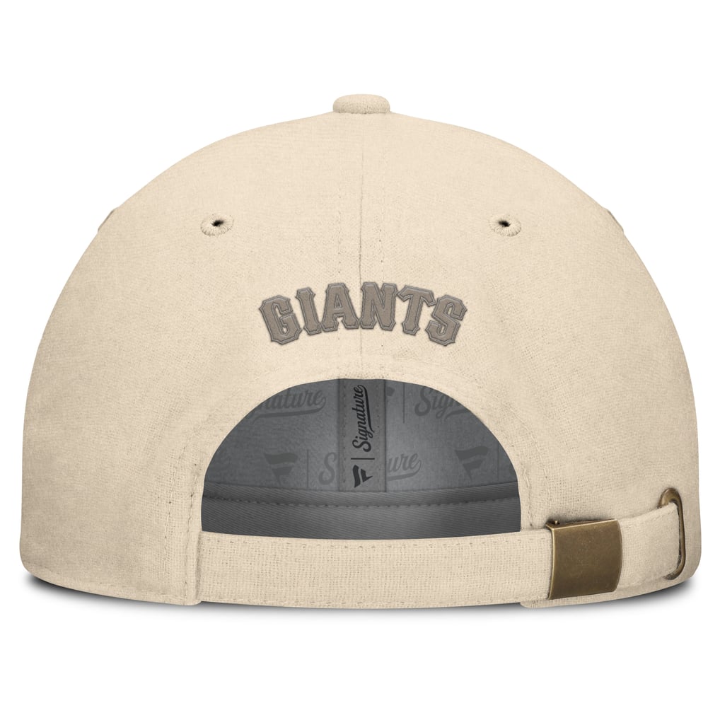 San Francisco Giants Fanatics Front Office Leather Patch Adjustable Hat - Cream
